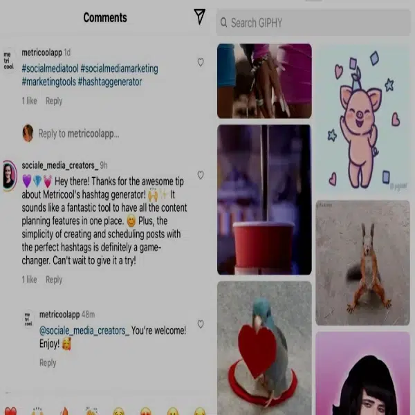 how to post gif on instagram comments iphone